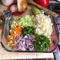 El cooksnap de Maricarmen Meza cuando hizo Ceviche de soya 😋🥒🥑🍋🍊🥙.