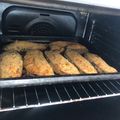 El cooksnap de Natalia Echeverría cuando hizo Milanesas de berenjenas rellenas.