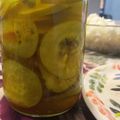El cooksnap de Gimena Gerez cuando hizo Pepinos agridulces en conserva.