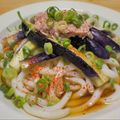 川口武彦's cooksnap of when they made 冷凍うどん＆レンジで茄子とツナの冷うどん.