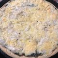 El cooksnap de graciela_gauna.🌹 cuando hizo Pizza con salsa blanca y espinaca👌😋.