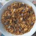El cooksnap de Mónica Salmerón cuando hizo Fideua de calamares, gambas y almejas ( thermomix ).