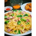Cooksnap dari Dyah Irawan untuk resep Fettucini Smoked Beef Carbonara with brokoli