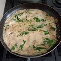 El cooksnap de pamela sanchez cuando hizo Pollo en salsa de champiñones y espinaca 🍽️.