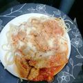El cooksnap de Sandra Alida Gómez cuando hizo Tuco con carne y salchichas parrilleras.