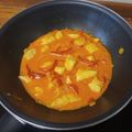 El cooksnap de Isaac Menéndez cuando hizo Pollo con salsa de curry y leche de coco.