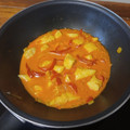 El cooksnap de Isaac Menéndez cuando hizo Pollo con salsa de curry y leche de coco.