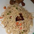 Pastry Street's cooksnap of when they made Vegetable Spaghetti and bbq sauce.