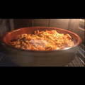 El cooksnap de ana ribera olmedo cuando hizo Pasta con salchichas al horno.