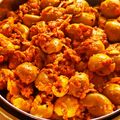 Indra Sen का कुकस्नैप जब उन्होंने कच्ची अमिया और गुंदे की  सब्जी (Kacchi amiya aur gonde ki sabji recipe in hindi) बनाया था।