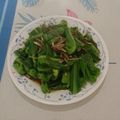 潘俊霖的(簡單料理) 的 干貝XO醬炒山蘇 cooksnap