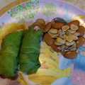 El cooksnap de Norma Magallanes cuando hizo Cetogénica: rollos de lechuga / jamón ahumado y queso americano.