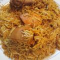 Khalida Misbah's cooksnap of when they made Degi chicken biryani.