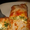 Mimi's cooksnap of when they made lasagna rolls sausage & spinach w/ cheese.