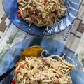 Dinda's cooksnap of when they made Spaghetti Aglio Olio (with tuna).