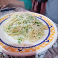 El cooksnap de Carolina Chavez cuando hizo Fideos con salsa de brócoli y crema.