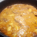 El cooksnap de Marta Lomas cuando hizo Fricandó de ternera con moixernons y almendras.