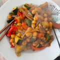 El cooksnap de Débora Cantero Martínez cuando hizo Wok de verduras en su jugo con champiñones y garbanzos.