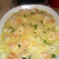 connie.patten's cooksnap of when they made Yummy shrimp pasta with alfredo sauce.