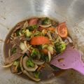 Cooksnap Nur Darwisya semasa beliau membuat Daging Kicap Black Pepper.
