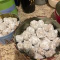 Vera McFarland's cooksnap of when they made Snowball Cookies.