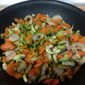 El cooksnap de Elena M cuando hizo Mix de verduras con gambas.
