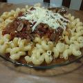 El cooksnap de Andrea Spuches cuando hizo Macarrones con salsa de tomate casera con hongos secos y pimiento asado.