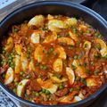 El cooksnap de Selena Grimes Rodriguez cuando hizo Huevos duros con tomate y bacon. Olla GM.