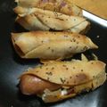 El cooksnap de R.Merci cuando hizo Enrollado de jamon, queso y franfurt.