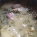 El cooksnap de Charo Rosado cuando hizo Caldo gallego de grelos.