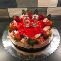 Vivien Veres Cooksnap-ja, amikor elkészítette a(z) Epres joghurttorta brownie alappal receptet.