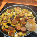 El cooksnap de Almudena Collado cuando hizo Berenjenas con chorizo y queso rallado.