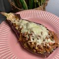 El cooksnap de Irene-Guirao cuando hizo Berenjenas rellenas de carne.