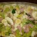 El cooksnap de Lady Marmalade cuando hizo Ensalada de lechuga con manzana plátanos con queso de Burgos y tiras de jamón york.