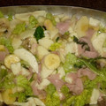 El cooksnap de Lady Marmalade cuando hizo Ensalada de lechuga con manzana plátanos con queso de Burgos y tiras de jamón york.