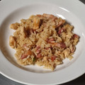 El cooksnap de Selena Grimes Rodriguez cuando hizo Arroz frito con pollo y bacon.