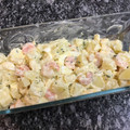 El cooksnap de Edu cuando hizo Ensaladilla de patata con langostinos.