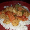 crazyorangefish01's cooksnap of when they made Veggie garlic shrimp and rice.