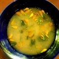 Tunarap's cooksnap of when they made Miso soup with corn and cabbage.