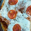 El cooksnap de Silvia Saldívar Bellassai cuando hizo Pizza con masa de zucchini (sin harina).