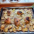 Andrea Laurinyecz Cooksnap-ja, amikor elkészítette a(z) Sült csirkecomb tepsis burgonyával receptet.