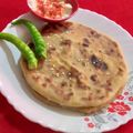 Krishna Gajjar's cooksnap of when they made આલુ ફૂદીના પરોઠા.