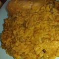 El cooksnap de Cami Jauregui cuando hizo Arroz amarillo con patas de pollo.