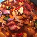 Cooksnap Cempaka Putih semasa beliau membuat Paprik Seafood.