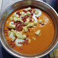 El cooksnap de Fernando cuando hizo Salmorejo de manzana 🍅🍏🍅🍎.