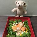 Cooksnap dari danu sandyarani untuk resep Honeyed Barbecue Salmon with Spaghetti Aglio Olio