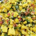 El cooksnap de María Antonieta cuando hizo Filetes de pescado con pico de gallo de mango. ॐ.