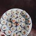 Cooksnap của Dy Dy khi họ làm theo món Cơm cuộn rong biển