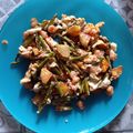 El cooksnap de Sarai Cristina cuando hizo Revuelto de gambas, patatas y espárragos trigueros.