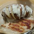El cooksnap de Angela celeste perez cuando hizo Papas Hasselback con salsa de queso crema y tomillo.